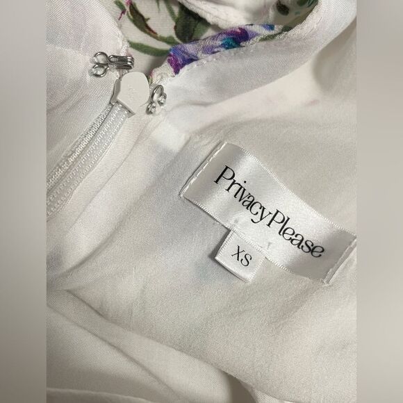 REVOLVE Privacy Please Ivory Floral Dress Sz XS - Picture 6 of 9